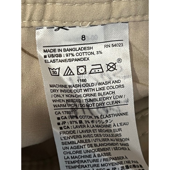 NEW Banana Republic Womens 5 Inch Chino Shorts Tan Khaki Petite Size 8 - Picture 7 of 7